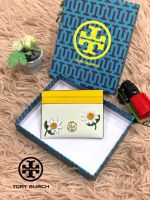 กระเป๋าใส่บัตร Tory Burch Flower Card Holder กระเป๋าใส่การ์ด พกพาสะดวก รวมช่องใส่การ์ดได้ถึง5ใบ