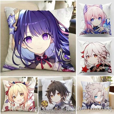 【CW】✽✤♗  40/45/50/60cm Polyester Cushion Cover Japan Anime Cartoon Print Pillowcase Room Custom