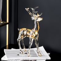 Transparent Acrylic Animal Statue Nordic Home Decoration Living Room TV Cabinet Creative Animal Sculpture Modern Craft Gift