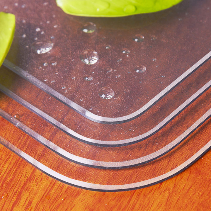 ผ้าปูโต๊ะพลาสติกพีวีซีใสเนื้อนิ่มกันน้ำกันน้ำกันน้ำมันผ้าปูโต๊ะซักได้พรมปูโต๊ะน้ำชาแผ่นคริสตัล-linguaimy