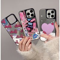 เคสกระจกตุ๊กตาบาร์บี้หญิงเข้ากันได้กับ IPhone14 13 12 Promax Ins เคสโทรศัพท์ออกแบบกันตก