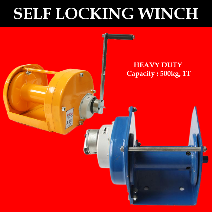 TOYU 500kg 1T Self locking Hand Winch Hand Ratchet Wire Rope Winch Manual Winch To lift pull