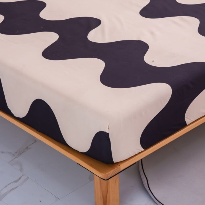 2-ll-inclusive-พิมพ์ผ้าปูที่นอนกันลื่นคงที่ผ้าคลุมฟูกป้องกันผ้าปูที่นอนพอดีฝาครอบกันฝุ่นผ้าฝ้ายซัก