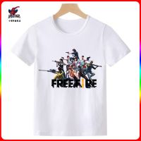 【IN Stocks Freefire printed tshirt 8 color Free Fire T shirts children short sleeve kids cotton tops kids wear