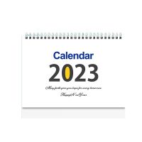 2 PCS Desk Calendar Standing Flip Calendar 12 Months Desktop Calendar Stand Up Calendar, with Blank Blocks A