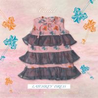 LATCHKEY DRESS เดรสเด็กแขนกุดสีชมพูลายกุญแจ l Cartelkids