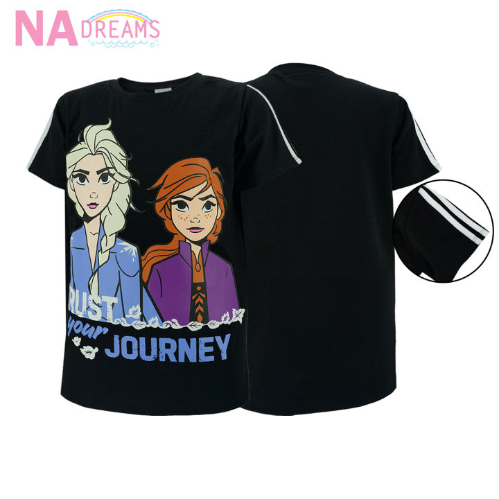 disney-เสื้อคอกลม-ผ้าคอตตอนสแปนเด็กซ์-cotton-ผสม-spandex-ลาย-โฟรเซ่น-frozen-เนื้อผ้าดีนุ่มมากจาก-nadreams-เนื้อผ้าดี-นุ่มมาก