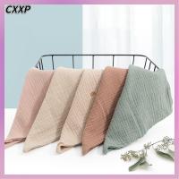 CXXP สีแบบสุ่ม ผ้าเช็ดตัวมัสลินสำหรับเด็ก ผ้าคอตตอน นุ่มนุ่มๆ ผ้าเรอเด็กทารก แบบพกพาได้ ง่ายต่อการทำความสะอาด ผ้าเช็ดหน้าสำหรับเด็กแรกเกิด ทารกทารกแรกเกิด