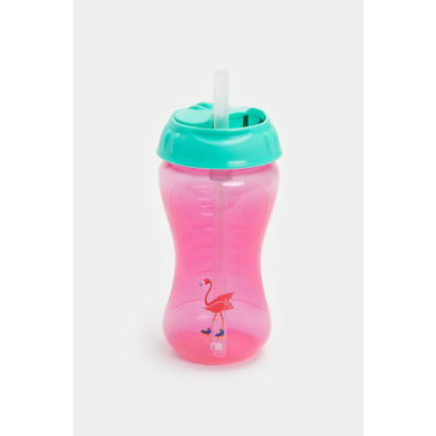 ถ้วยหัดดื่ม Mothercare Flexi-Straw Toddler Cup - Pink Flamingo CA727