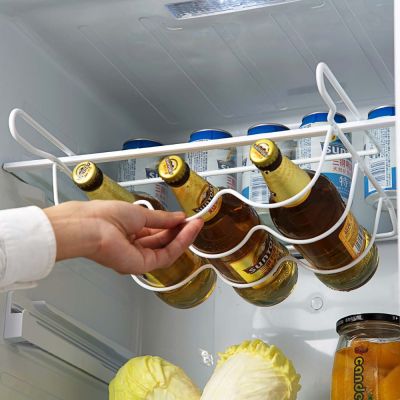 Refrigerator Kitchen Rack Shelf Can Beer Wine Bottle Holder Rack Organizer Kitchen Storage Fridge Organizer Shelves