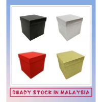 [A Boutique]◑ Square Gift Box DIY Foldable Bouquet Flower Shining Cardboard