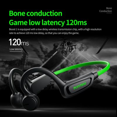 ZZOOI New Boost1 Bone Conduction Bluetooth Earphone Gaming Headset Stereo Hands-free Low Latency Earbud Waterproof With Mic Headphones