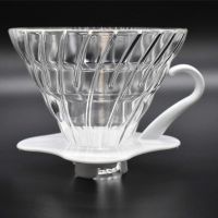 HARIO V60 Glass Coffee Dripper ‎ขนาด 01 สีขาว ดริปแก้วใส Made in Japan  พร้อมส่ง