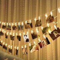 【ELE Photo frame】นางฟ้าที่ทันสมัยผู้ถือบัตรภาพคลิปแขวนโคมไฟ LED แต่งงานวันเกิดวันหยุดแสงเพดานจี้ตกแต่งบ้านโคมไฟติดผนัง