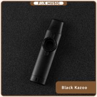 【Moon Musical】 Black Kazoo Aluminium Alloy Metal Kaสวนสัตว์สหายที่ดีสำหรับกีตาร์อูคูเลเล่เปียโนคีย์บอร์ดเหมาะสำหรับเด็ก/ผู้ใหญ่คนรักดนตรี