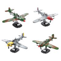 นักสู้ P-40 P-51มัสแตง WW2 BF-109ฉัน-262โมเดลเครื่องบินบล็อคก่อสร้างอิฐเครื่องบินขนส่งเทคนิคเรือเจ็ท