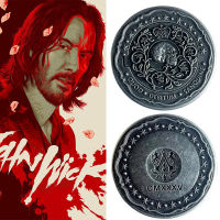 John Wick: บทที่4 John Wick Blood Oath Marker เหรียญคอลเลกชันคอสเพลย์ Props ของที่ระลึก Badge ผู้ชายผู้หญิง Accessoriess