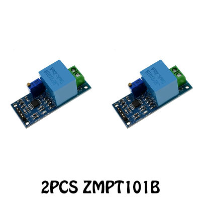 2ชิ้นโมดูลเครื่องแปลงแรงดันไฟฟ้า ZMPT101B โมดูลเซ็นเซอร์แรงดันไฟฟ้าส่งออก AC แบบเฟสเดียว