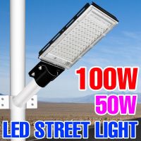 LED Outdoors Spotlight 220V Wall Lamp Street Light 50W Floodlight 100W LED IP65 Waterproof Lamp Garden Landscape Lighting 2835 Power Points  Switches