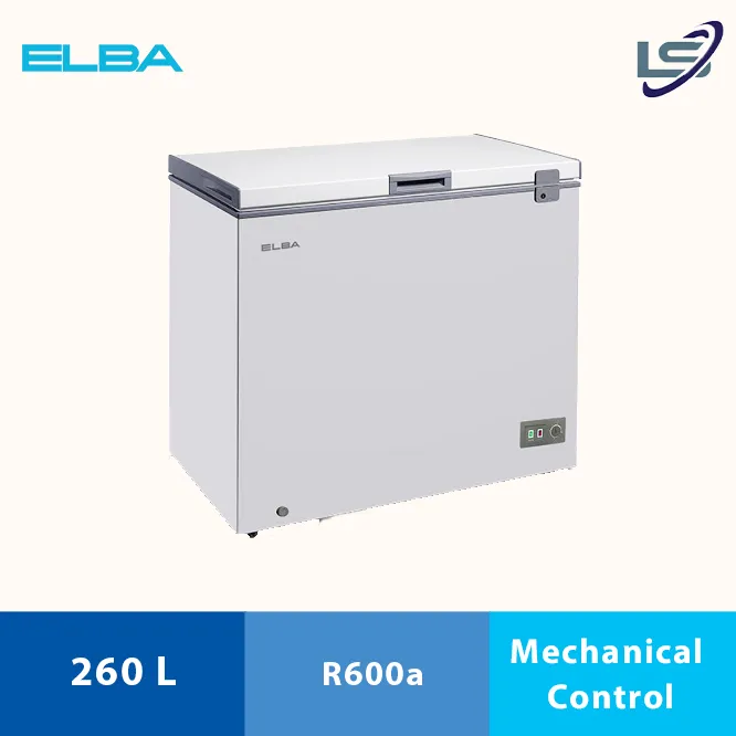 ELBA 260L Chest Freezer EFE2620(GR) Mechanical Control Recessed