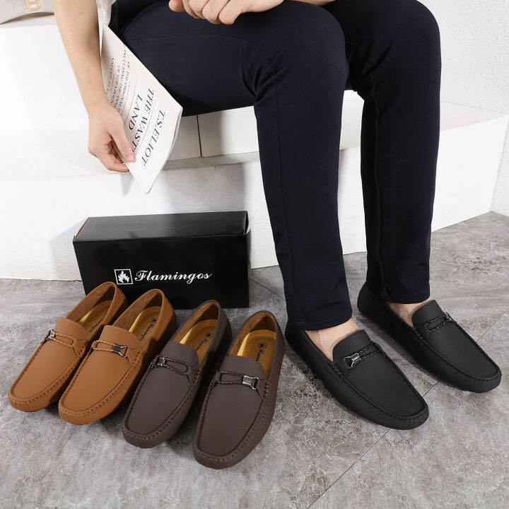 MEN'S LEATHER LOAFER TOPSIDER SHOES WP609 Lazada PH