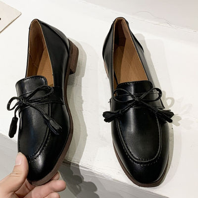 Top Quality Black Lolita Shoes Flats Womens Oxford Fur Loafers Women Leather Mary Jane Shoes Teen Girls School Shoes