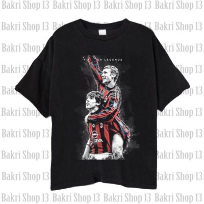 เสื้อยืด พิมพ์ลาย Ac Milan Andriy Shevchenko & Ricardo Kaka สําหรับผู้ชาย และผู้หญิงS-5XLS-5XL