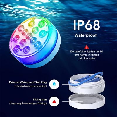 Waterproof Underwater Light LED Color Changing Swimming Pool Lamp Decorative Fountain Submersible for Wedding Festival