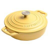 23cm Enameled Cast Iron Induction 2L Nonstick Braiser, PFAS Free, Dishwasher Safe, Red/Yellow/Purple/Pink