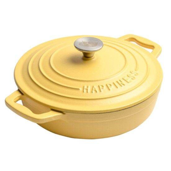 23cm Enameled Cast Iron Induction 2L Nonstick Braiser, PFAS Free