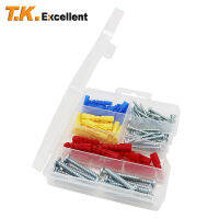 TKExcellent Plastic Self Drilling Drywall พุกยางพร้อมชุดสกรู 100 ชิ้น-g0g