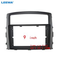 LEEWA Car Audio 9 Big Screen DVD Fascia Frame Adapter For Mitsubishi Pajero 2010 2Din Dash Installation Panel Frame Kit CA6627