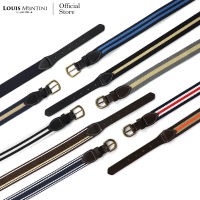 Louis Montini (Dreamy Blossom) เข็มขัดผ้าเเคนวาส Canvas Belt ผ้าเเคนวาสผสมหนังวัวแท้ MCT25