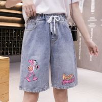 COD jfdss Denim shorts womens five-point pants wide-leg loose student plus size womens fat mm2022 summer