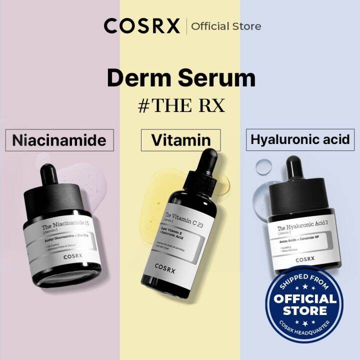[COSRX OFFICIAL] The RX Derm serums (20ml) Niacinamide 15 Vitamin C