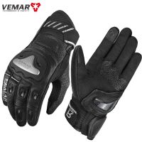 【CW】Anti-Drop Titanium Motorcycle Gloves Leather Full Finger Motorbike Riding Gloves Touchscreen Motocross Road Racing Gloves M-XXL