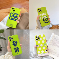 เคสโทรศัพท์สีเขียวเรืองแสงน่ารัก,สำหรับ Iphone 13 12 Pro Max 11 Pro XR XS Max X 7 8 Plus