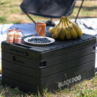 Black Camping Series กล่องเก็บของ 60L กล่องเก็บของกลางแจ้งแบบพกพา Outdoor Camping Box กล่องพับกล่องเก็บของ OT0160