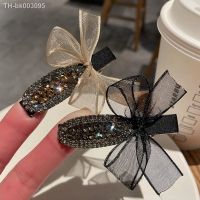 ♧✧✢ Fashion New Elegant Organza Rhinestone Bows Hair Clips Retro pin Side Korean Accessories Barrette Headdress for Women