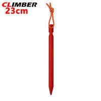 Climber เต็นท์อลูมิเนียมอัลลอย3ด้าน,อุปกรณ์เสริมเต้นท์น้ำหนักเบาพิเศษ23ซม. (พร้อมเชือก)