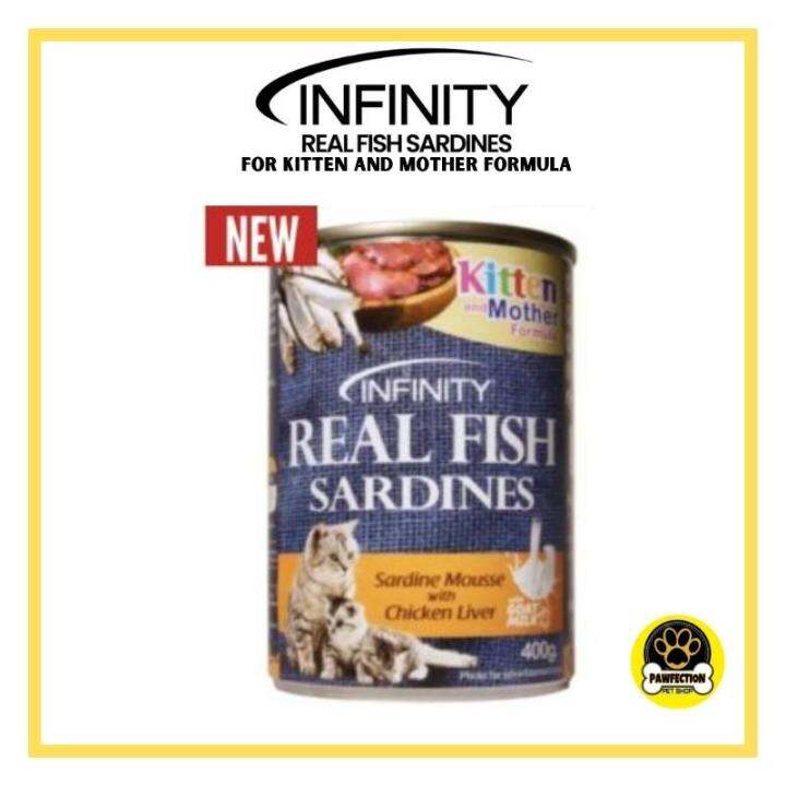 Infinity Real Fish Sardines for Kitten & Mother Cat wet food (Chicken