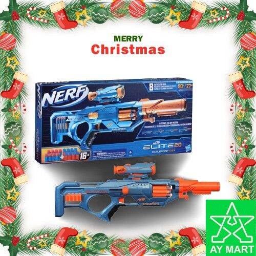 NERF Elite 2.0 Eaglepoint RD-8 Blaster - 8-Dart Drum, Detachable Scope and  Barrel, 16 Official Elite Darts, Bolt Action 