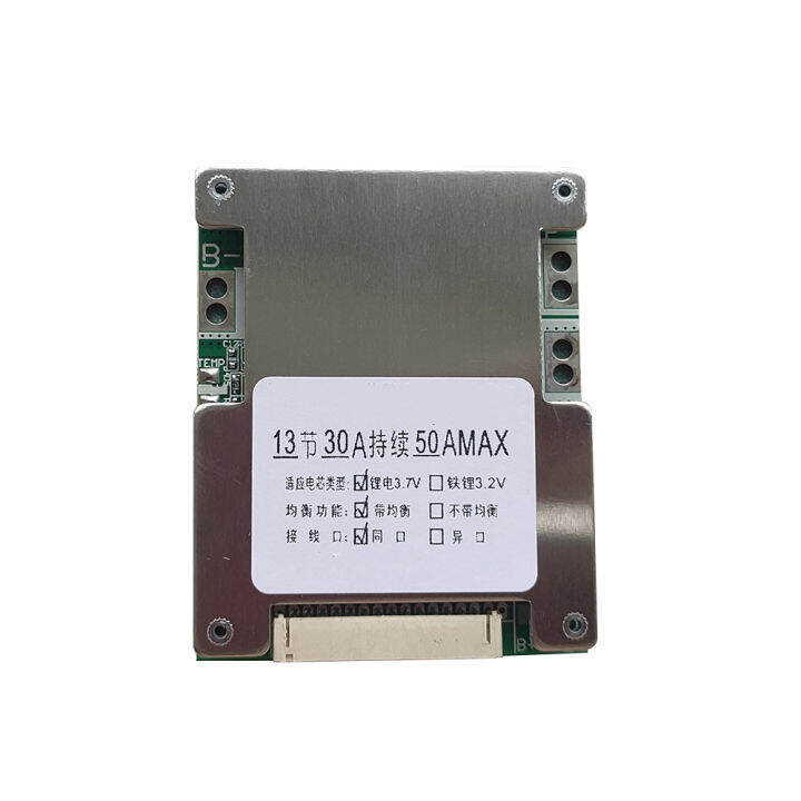 bms-13s-48v-50a-18650-li-ion-li-ion-แบตเตอรี่ป้องกัน-pcb-board-li-ion-แบตเตอรี่ป้องกันเอาต์พุต-overcharge-พร้อม-balance