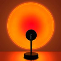 USB Rainbow Sunset Red Projector Led Night Light Sun Projection Desk Lamp for Bedroom Bar Coffee Store Wall Decoration Lighting