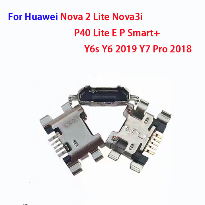 สำหรับ Huawei Nova 2 Lite Nova3i P40 Lite E P Smart + Y6s Y6 2019 Y7 Pro 2018ไมโคร USB ปลั๊กที่ชาร์จขั้วต่อแท่นชาร์จพอร์ต