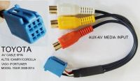 สายไฟ ปลั๊กไฟ plug AV in cable 6pin TOYOTA CAMRY AVC40 FORTUNER LANDCRUISER LEXUS SUBARU สำหรับเครื่องเล่น 2DIN MATSUSHITA FUIJSU -TEN ระหว่างปี 2005-2012