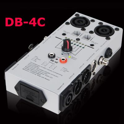 แบบพกพา DB-4C TRS XLR RCA 1/4 "1/8" 2/4/8 Pin Speakon โทรศัพท์ CAT5 Audio Network Cable Detector Tester Test Tool