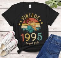 Vintage 1995 Original Parts Tshirt 27 Years Old 27Th Birthday Gift Idea Mom Wife Daughter Retro Tee Gildan