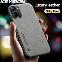 KEYSION เคสหนังสุดหรูซิลิโคนสำหรับ Realme 10,4G 10 Pro + 10T 9i 5G + PC กันกระแทกฝาหลังโทรศัพท์สำหรับ OPPO Realme 10 Pro 5G