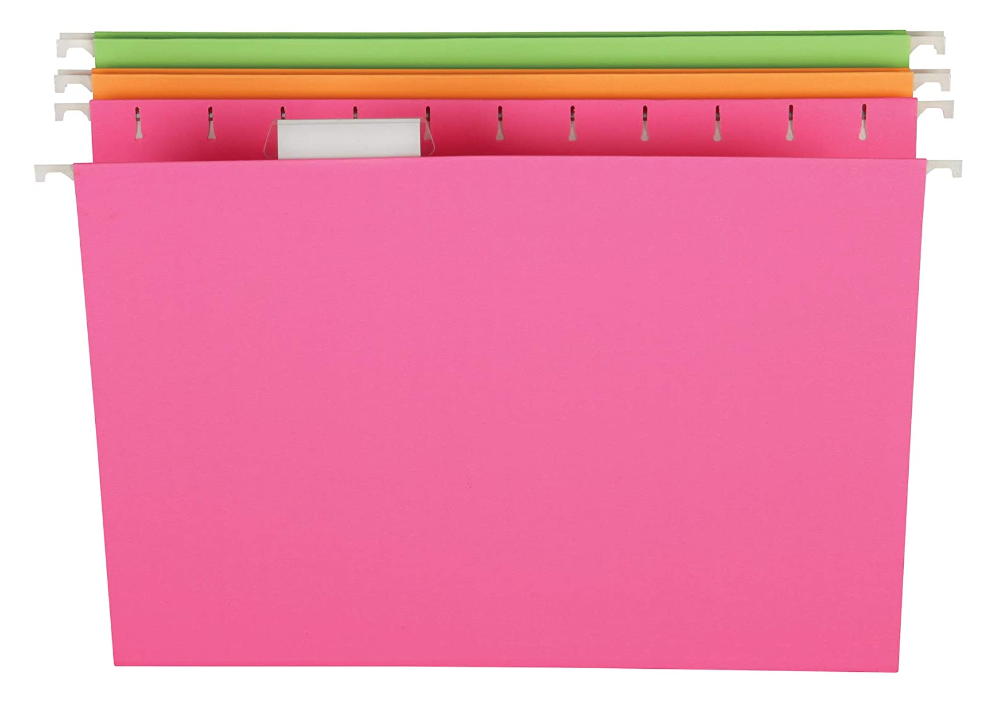 Assorted 1/3-Cut Tabs 9-1/2 x 12-3/16 x 6 Inches Black 03086 23013 Pendaflex Portable Desktop File 36 Pack 4-Color Bright Green, Yellow, Red, Blue & Two-Tone Color File Folders, 